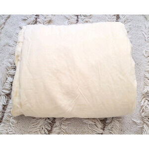 Bed Threads Queen Duvet Cover 100% Linen Pale Yellow Farmhouse Country Luxury